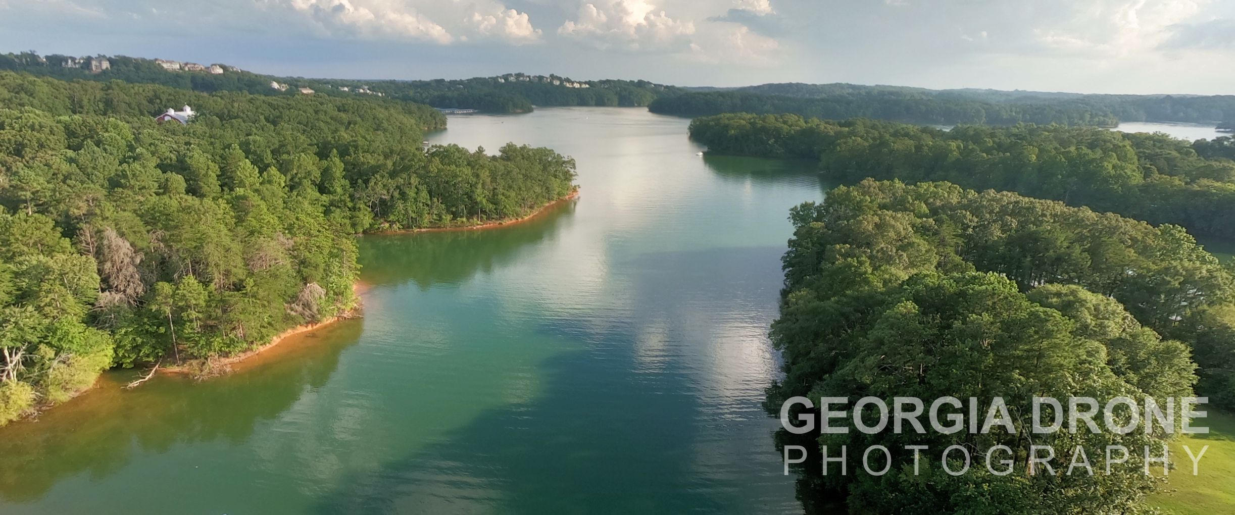 Drone photography of Lake Lanier real estate for sale.